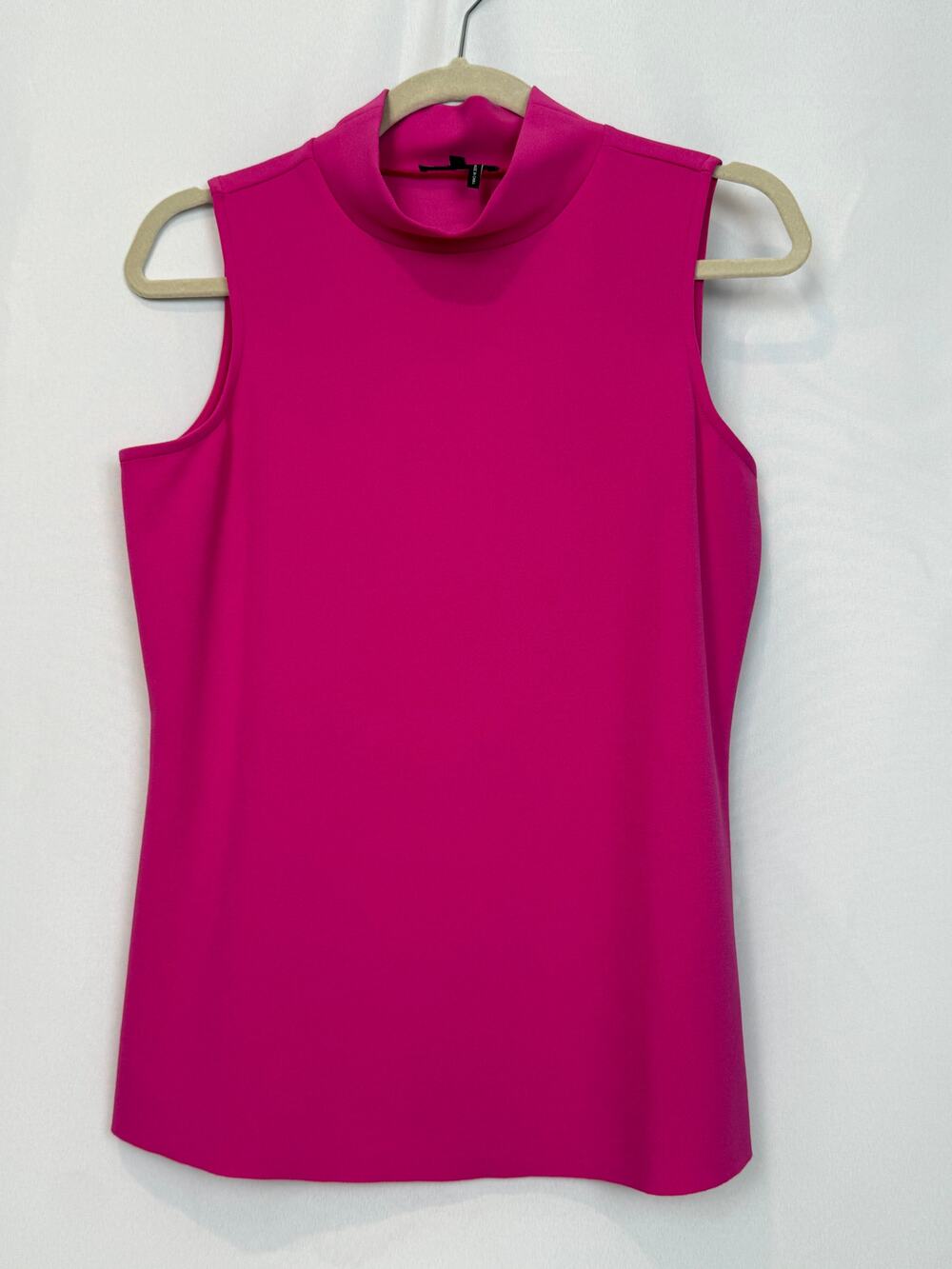 NIC+ZOE Magenta Pink Mock Neck Sleeveless Top Size Small